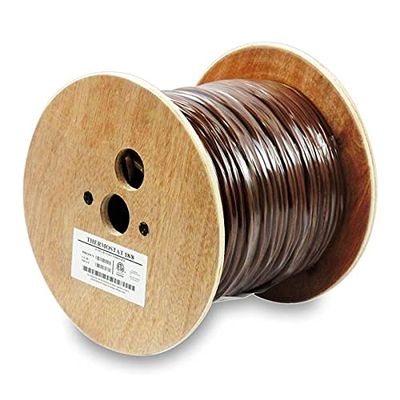 ACCL 250Ft 18/8 Unshielded CMR Thermostat Cable Solid Copper PVC, 1 Pack