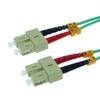ACCL 1m SC/UPC-SC/UPC OM3 Multimode Duplex Aqua Fiber Optic Patch Cable, 1 Pack view 1