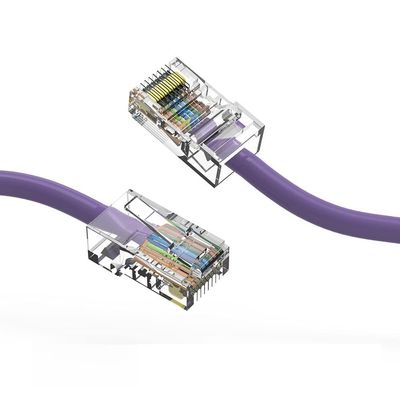 ACCL 100Ft Cat5E UTP Ethernet Network Non Booted Cable Purple, 1 Pack