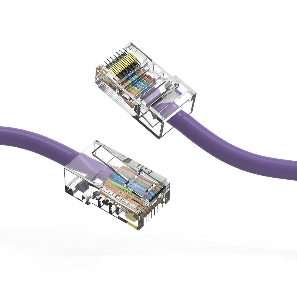 ACCL 100Ft Cat5E UTP Ethernet Network Non Booted Cable Purple, 1 Pack