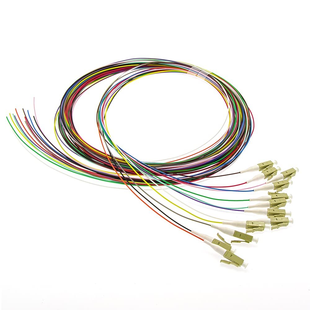 ACCL 12-Pack 3m LC/UPC OM3 Multimode Multicolor Pigtail, 1 Pack