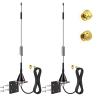 Bingfu 4G LTE RP SMA Cellular Antenna 7dBi Outdoor Antenna (2 Pack) Compatible with Spypoint Link Micro Covert Spartan Stealth Cam Muddy Trail Game Camera Security Camera Wireless Router view 1