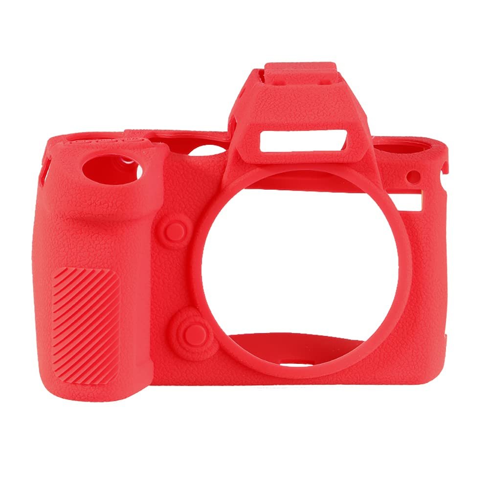 Camera Case for Panasonic LUMIX DC-S5 S5 Mirrorless Camera Skin Soft Silicone Rubber Protective Body Housing Case Camera Protector Cover (Red)