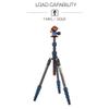 3 Legged Thing Punks Brian 2.0 Carbon Fibre Travel-Friendly Tripod - Compact & Adjustable Camera Tripod with Three Detachable Legs - Blue/Black (BRIANBLUE2.0) view 3