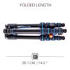 3 Legged Thing Punks Corey 2.0 Magnesium Alloy Ultra-Compact Travel Tripod - Adjustable, Multi-use Camera Tripod with Three Detachable Legs - Blue/Black (COREYBLUE2.0) view 4
