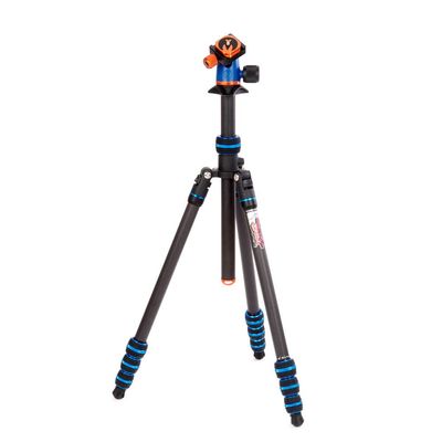 3 Legged Thing Punks Billy 2.0 Carbon Fibre Travel-Friendly Tripod - Compact & Adjustable Camera Tripod with Three Detachable Legs - Blue/Black (BILLYBLUE2.0)