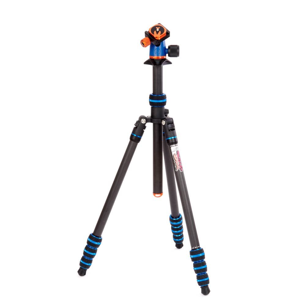 3 Legged Thing Punks Billy 2.0 Carbon Fibre Travel-Friendly Tripod - Compact & Adjustable Camera Tripod with Three Detachable Legs - Blue/Black (BILLYBLUE2.0)