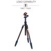 3 Legged Thing Punks Billy 2.0 Carbon Fibre Travel-Friendly Tripod - Compact & Adjustable Camera Tripod with Three Detachable Legs - Blue/Black (BILLYBLUE2.0) view 3