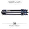 3 Legged Thing Punks Travis 2.0 Magnesium Alloy General Use Tripod - Adjustable, Multi-use Camera Tripod with Three Detachable Legs - Blue/Black (TRAVISBLUE2.0) view 4