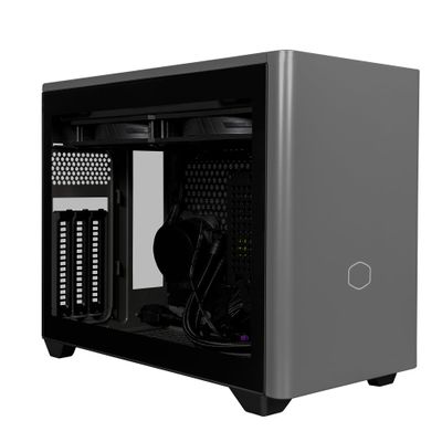 Cooler Master NR200P MAX V2 Mini-ITX PC Case|AIO|PSU Ready, Included 280mm AIO, V850W SFX Gold 90 PCIe 5.1 PSU, Designed Ready Nvidia RTX 5080 | AMD RX 7090 XT, 357mm Vertical GPU Mount, DIY