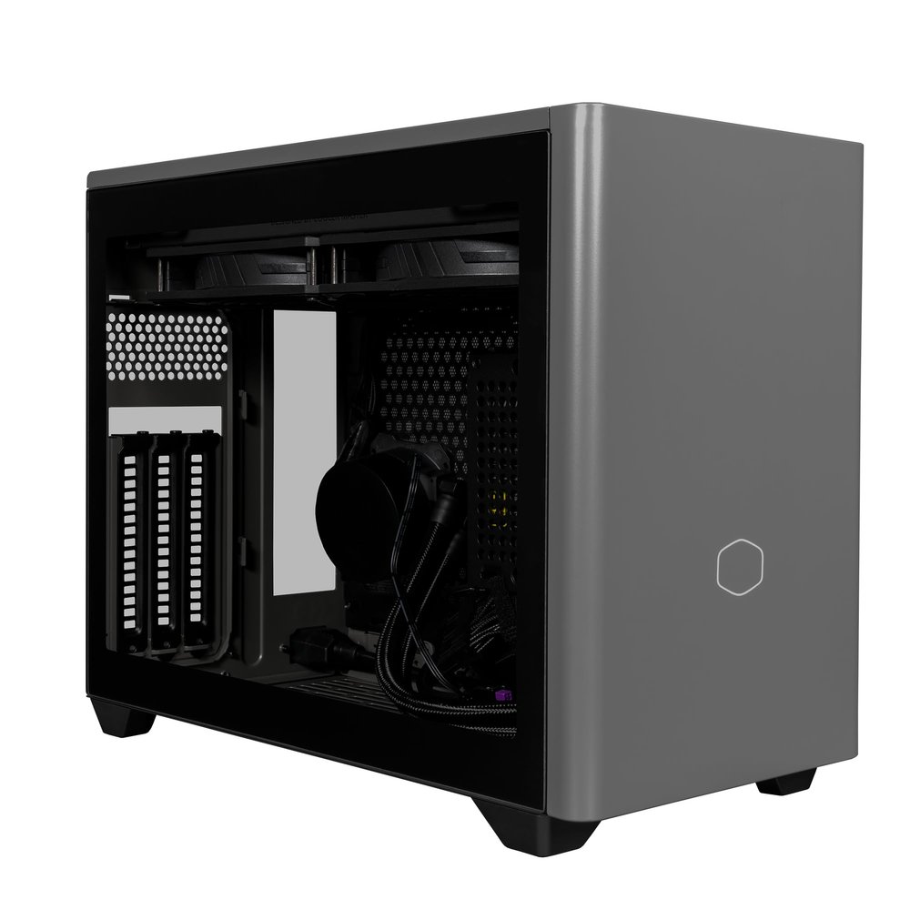Cooler Master NR200P MAX V2 Mini-ITX PC Case|AIO|PSU Ready, Included 280mm AIO, V850W SFX Gold 90 PCIe 5.1 PSU, Designed Ready Nvidia RTX 5080 | AMD RX 7090 XT, 357mm Vertical GPU Mount, DIY