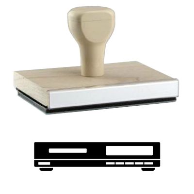 Infusion VCR and DVD Player Rubber Stamp, 1 X 2'' Wood Stamp