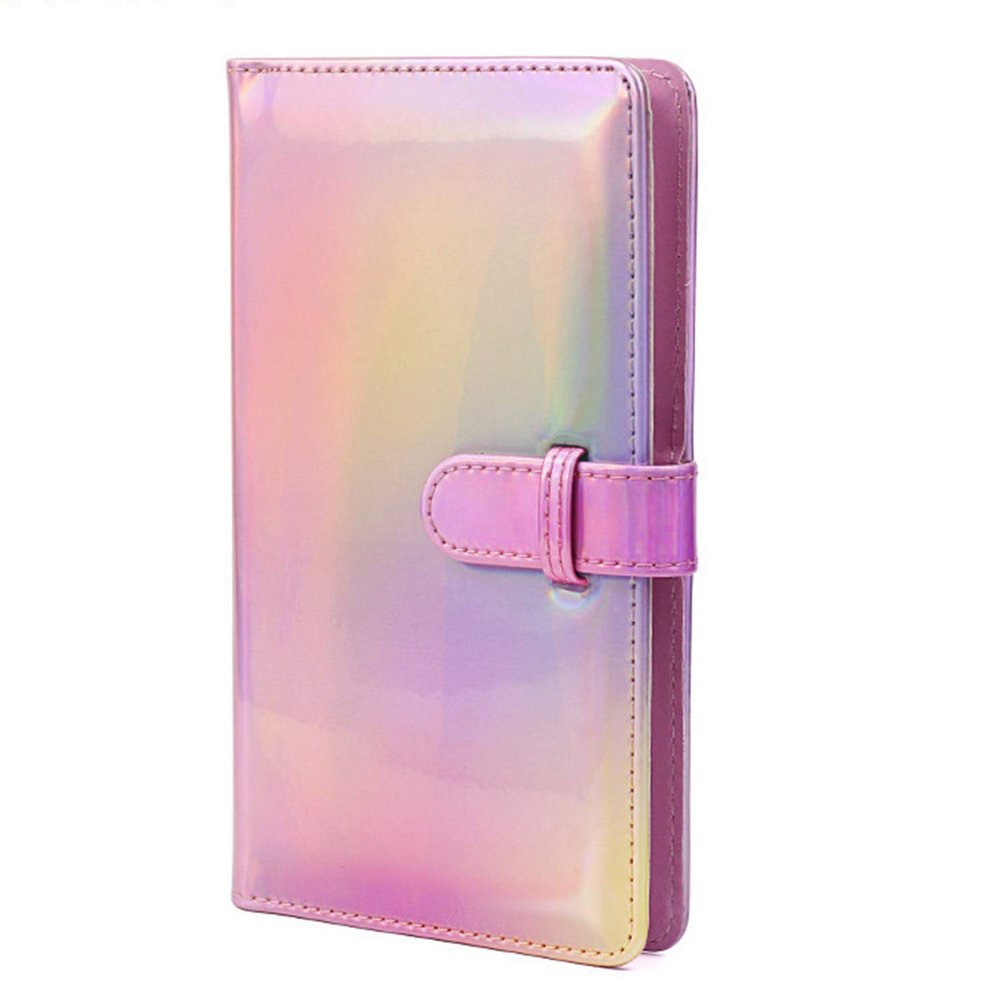 Epicgadget 96 Pocket Mini Film PU Leather Photo Album for Fujifilm Instax Mini 11 9 8 90 8+ 26 7s Instant Camera Film Polaroid Snap Zip Z2300 PIC-300 Film (Holographic Pink)