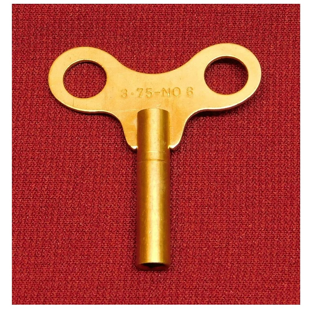Galapagoz Clock Winding Key Fits Antique Vintage Clocks Brass New 3.75 mm Size Number 6 USA