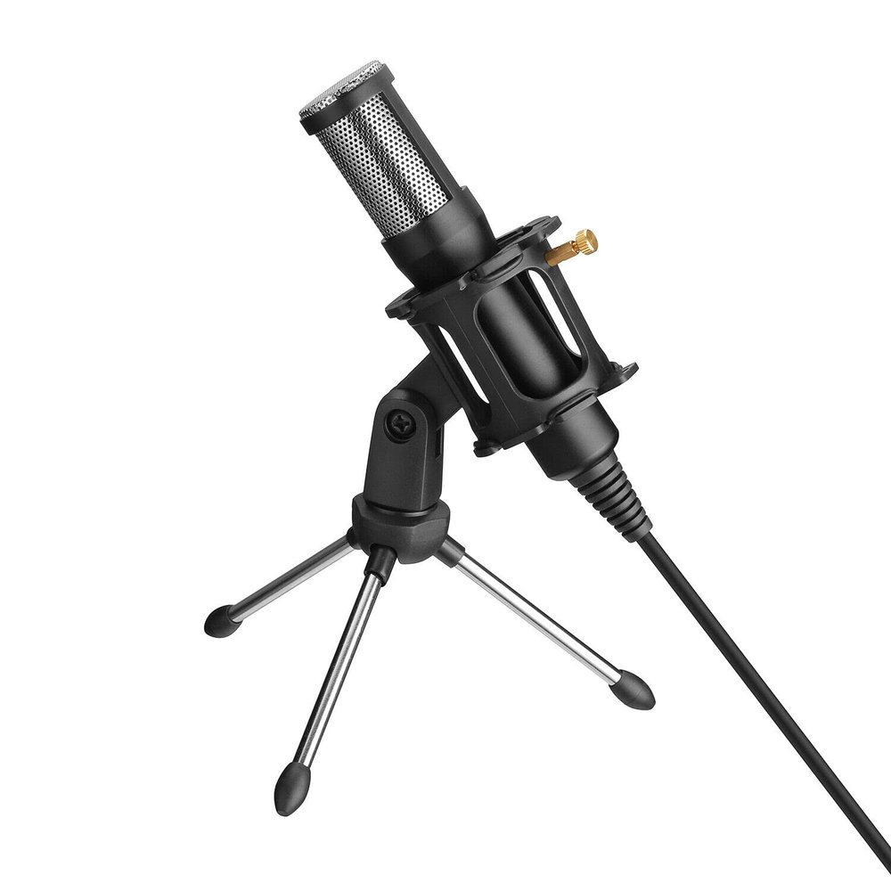 USB Condenser Microphone w/Tripod Stand for PC Chat Audio Recording PS4 Game