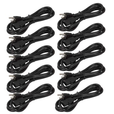 10 pack 6 ft Ballast Computer AC Power Cable 18 AWG foot Cord PSU Supply 3 prong NEW,Jikkolumlukka