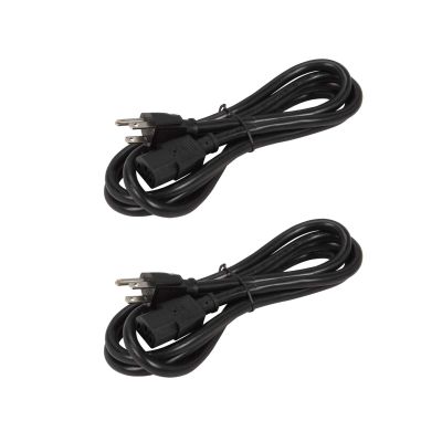 2 pack 6 ft Computer AC Power Cable 18 AWG foot Cord PSU Supply 3 prong NEW,Jikkolumlukka