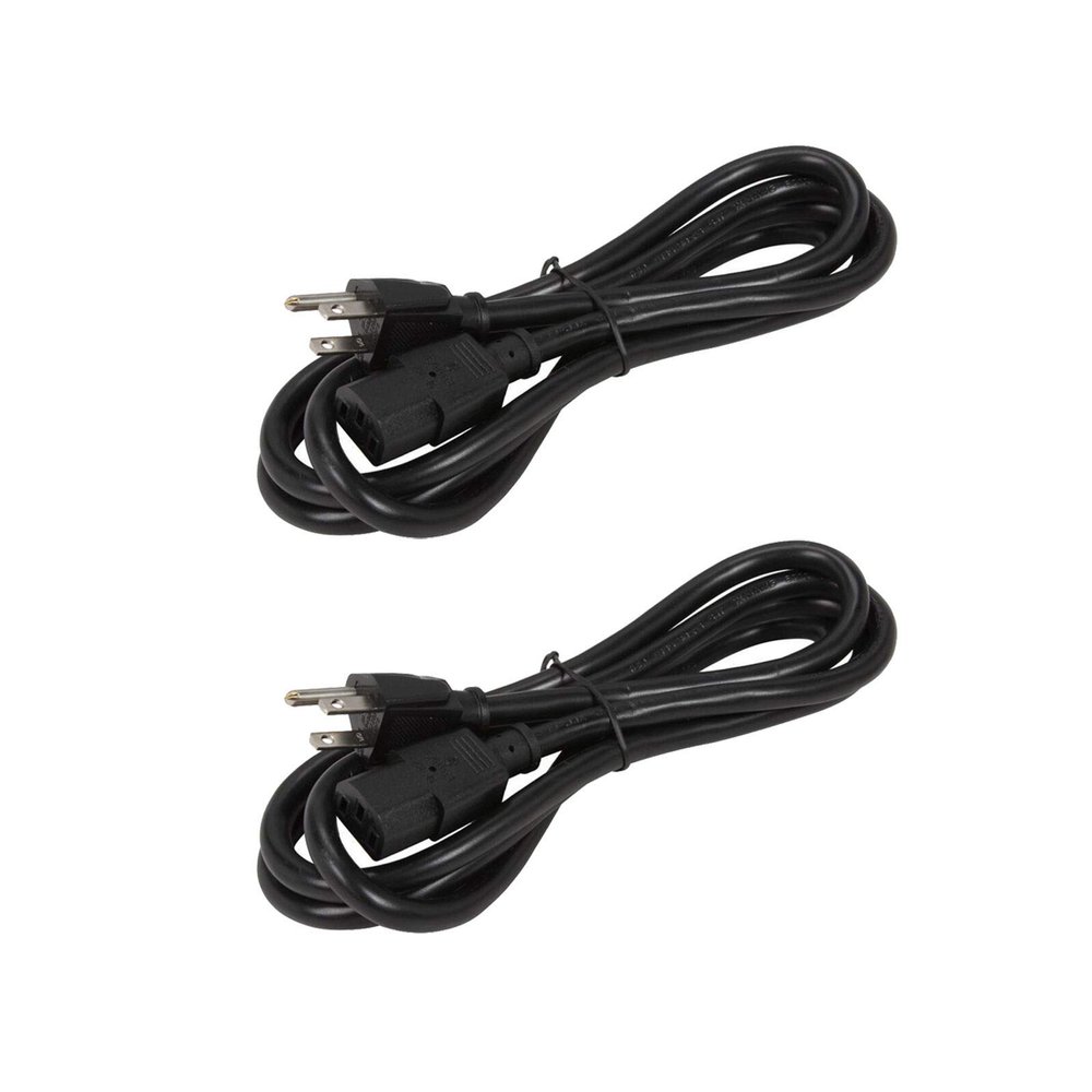 2 pack 6 ft Computer AC Power Cable 18 AWG foot Cord PSU Supply 3 prong NEW,Jikkolumlukka