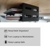 PIAOLGYI Under Desk Double Decker Laptop Holder Mount with Screw, Under Desk Laptop Mount Bracket, Add On Under Table Keyboard Storage (3 Pcs) view 4
