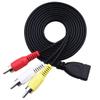 1.5m USB A Female to 3 RCA Phono AV Cable Lead PC TV Aux Audio Video Adapter view 3