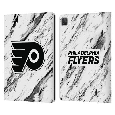 Head Case Designs Officially Licensed NHL Marble Philadelphia Flyers Leather Wallet Case Compatible with Apple iPad Pro 12.9 2020/2021/2022