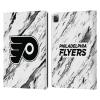 Head Case Designs Officially Licensed NHL Marble Philadelphia Flyers Leather Wallet Case Compatible with Apple iPad Pro 12.9 2020/2021/2022 view 1