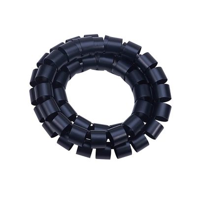 Aicosineg PE Spiral Cable Wrap Cord 40mm (Wrapping Range:8mm-42mm) for Computer Electrical Wire Organizer Sleeve Hose 1.5m Black 1Pcs