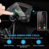WYYHAA Wireless in-Car Bluetooth FM Transmitter Radio Adapter Car Kit, BT 5.0 & QC3.0 FM Transmitter for Car with 2 Inch Full Color Screen Display, 2 USB Ports, Hi-Fi Music view 4