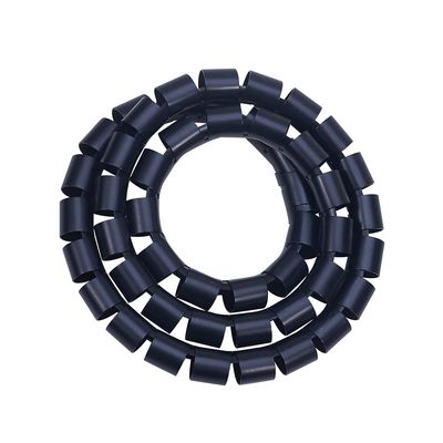 Aicosineg PE Spiral Cable Wrap Cord 20mm (Wrapping Range:8mm-42mm) for Computer Electrical Wire Organizer Sleeve Hose 1m Black 1Pcs