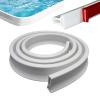 AWERQ Collapsible Shower Threshold Water Dam Water Flood Barrier Water Stopper for Shower Floor Water Retaining Strip Shower Barrier for Wet and Dry Separation view 1