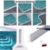 AWERQ Collapsible Shower Threshold Water Dam Water Flood Barrier Water Stopper for Shower Floor Water Retaining Strip Shower Barrier for Wet and Dry Separation view 4