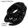 Aicosineg PE Spiral Cable Wrap Cord 25mm (Wrapping Range:8mm-42mm) for Computer Mechanical Equipments Electrical Wire Organizer Sleeve Hose 5m Black 1Pcs view 2