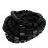 Aicosineg PE Spiral Cable Wrap Cord 25mm (Wrapping Range:8mm-42mm) for Computer Mechanical Equipments Electrical Wire Organizer Sleeve Hose 5m Black 1Pcs view 3