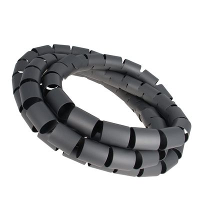 Aicosineg PE Spiral Cable Wrap Cord 30mm (Wrapping Range:8mm-42mm) for Computer Mechanical Equipments Electrical Wire Organizer Sleeve Hose 2m Grey 1Pcs
