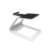 Kanto SE2 Elevated Desktop Speaker Stands for Small Speakers & Compact 2-3 Studio Monitors | 3.8 Tall | Supports 7.1 lbs | Damping 1.5 mm Silicone Padding | Pair | White view 4