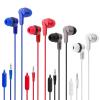 UrbanX Set of 4 R2 Wired in-Ear Headphones with Mic for Realme C15 Qualcomm Edition with Tangle-Free Cord, Noise Isolating Earphones, Deep Bass, in-Ear Bud Silicone Tips view 1