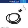 Aicosineg PE Spiral Cable Wrap Cord 10mm (Wrapping Range:8mm-42mm) for Computer Construction Electronic Industry Electrical Wire Organizer Sleeve Hose 1m Black 2Pcs view 2