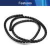 Aicosineg PE Spiral Cable Wrap Cord 10mm (Wrapping Range:8mm-42mm) for Computer Construction Electronic Industry Electrical Wire Organizer Sleeve Hose 1m Black 2Pcs view 3