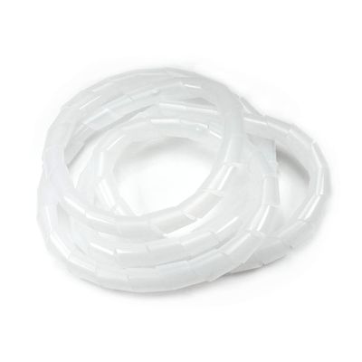 Aicosineg PE Spiral Cable Wrap Cord 25mm (Wrapping Range:8mm-42mm) for Wire Assembly Packaging and Shipping Electrical Wire Organizer Sleeve Hose 1m White 2Pcs