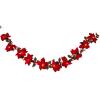 DOITOOL Fake Red Flowers Garland Lights Christmas Wreath Light String for Indoor and Outdoor Home Decoration view 1
