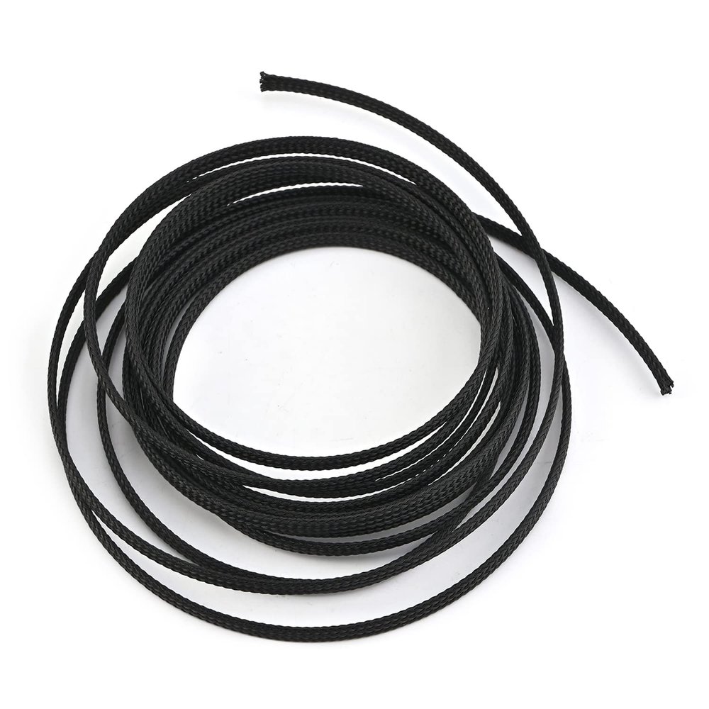 Bettomshin 9.84ft - 0.16 inch PET Expandable Braided Sleeve, Braided Cable Sleeve for Sleeving Protect and for USB Cable Power Cord Audio Video Cable - Protect Cat from Chewing Cords - Black