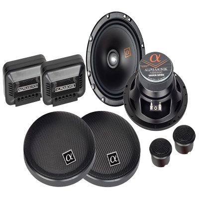 Alphasonik 1 Pair of NS650C Neuron Series 6.5" (360 Watts Max for The Pair) 180 Watts Max Per Component 2-Way Component Speaker Set with 1" Silk Dome Tweeter External Crossover Grilles Included