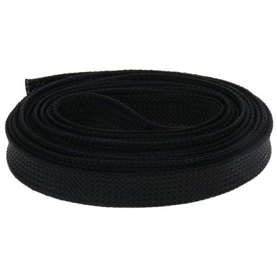 Bettomshin 1Pcs Length 9.9 Feet PET Braided Cable Sleeve,Width 12mm Expandable Braided Sleeve for Sleeving Protect and Beautify The Industrial Field -Protect Cat from Chewing Cords Black