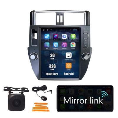 KUNFINE Tesla Style 12.1 Inch Android 11 Autoradio Car Navigation Stereo Multimedia Player GPS Radio IPS Touchscreen fortoyota Prado 2010-2013