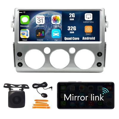 12.3 inches Android 10 Autoradio Car Navigation Stereo Multimedia Player GPS Radio 2.5D IPS Touch Screen forToyota FJ Cruiser 2008-2015