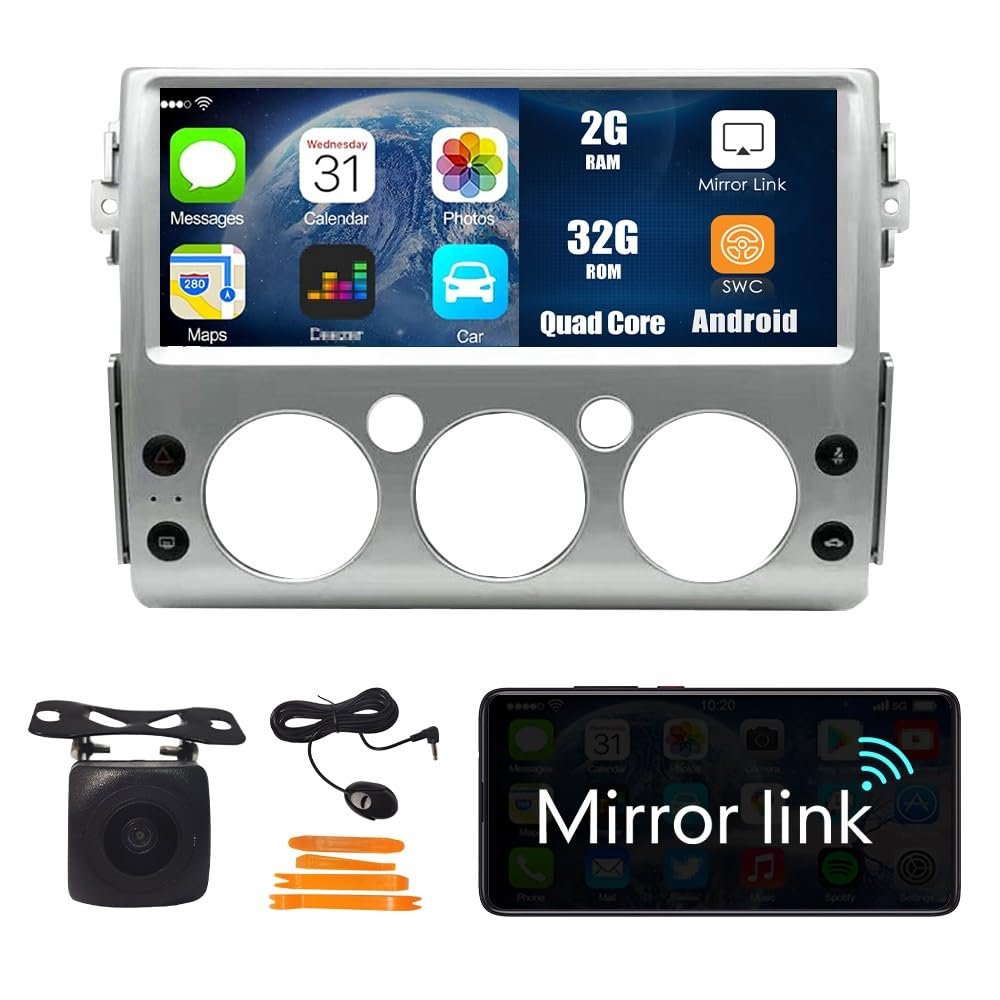 12.3 inches Android 10 Autoradio Car Navigation Stereo Multimedia Player GPS Radio 2.5D IPS Touch Screen forToyota FJ Cruiser 2008-2015