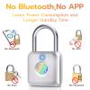 Pothunder Fingerprint Padlock, Smart Padlock, Locker Lock, Biometric Metal Keyless Fingerprint Lock, USB Rechargeable, for Gym Locker, Locker, Luggage, Backpack(Silver) view 4