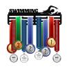 GLOBLELAND Swimming Medal Holder Display Hanger Rack for Sports Swim Race Wall Mount Metal Medal Award Hanger Rack for Swimming Competition Athletes Swimmer 15.756 inch view 1