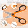 Honoson 3 Pcs 5.7" Fishing Scissors Braided Line Cutters Fishing Heavy Duty 3cr13 Non Slip Serrated Edge Scissors Saltwater Freshwater Braid Multi Function Cutter for Trimming (Orange) view 4