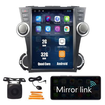 KUNFINE Tesla Style 12.1 Inch Android 11 Autoradio Car Navigation Stereo Multimedia Player GPS Radio IPS Touchscreen fortoyota Highlander 2009-2013
